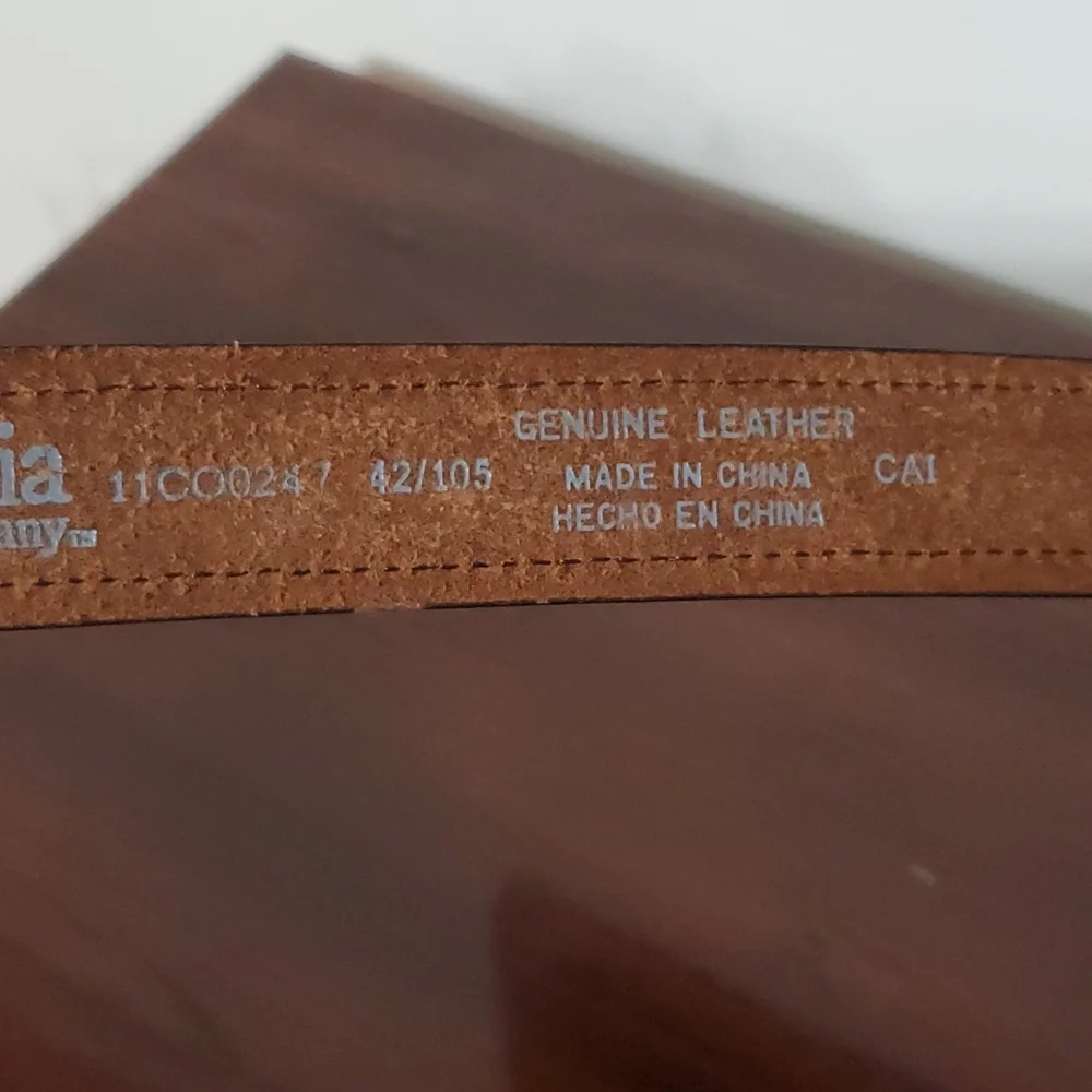 Columbia embroidered leather